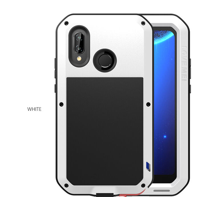 Carcasă metalică Love Mei, super-rezistentă, pentru Huawei P20 Lite - negru