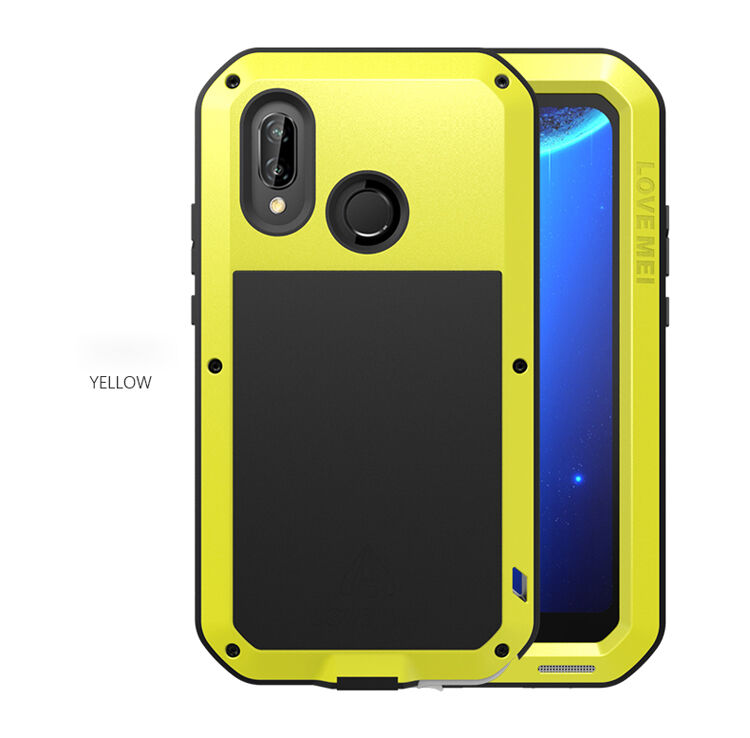 Carcasă metalică Love Mei, super-rezistentă, pentru Huawei P20 Lite - negru