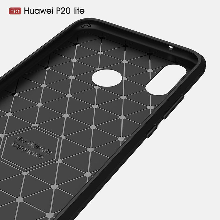 Carcasă din plastic cu textură șlefuită, na Huawei P20 Lite - roșu