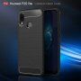 Carcasă din plastic cu textură șlefuită, na Huawei P20 Lite - negru