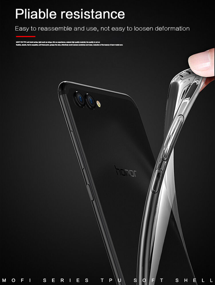 Carcasă subțire Mofi Yin, din plastic transparent, pentru Honor View 10 - gri