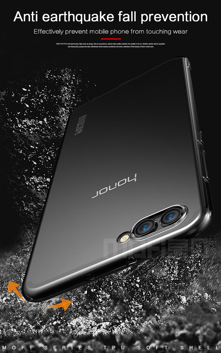 Carcasă subțire Mofi Yin, din plastic transparent, pentru Honor View 10 - gri