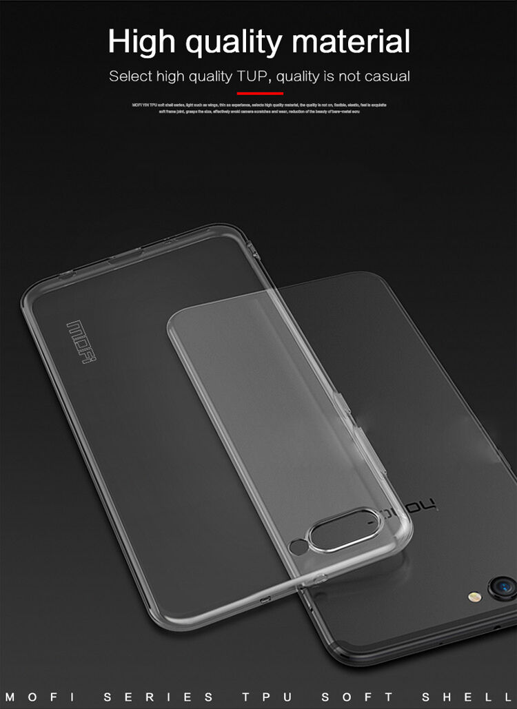 Carcasă subțire Mofi Yin, din plastic transparent, pentru Honor View 10 - gri