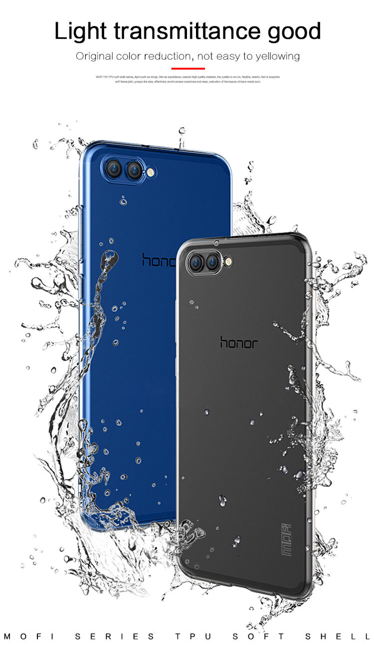 Carcasă subțire Mofi Yin, din plastic transparent, pentru Honor View 10 - gri