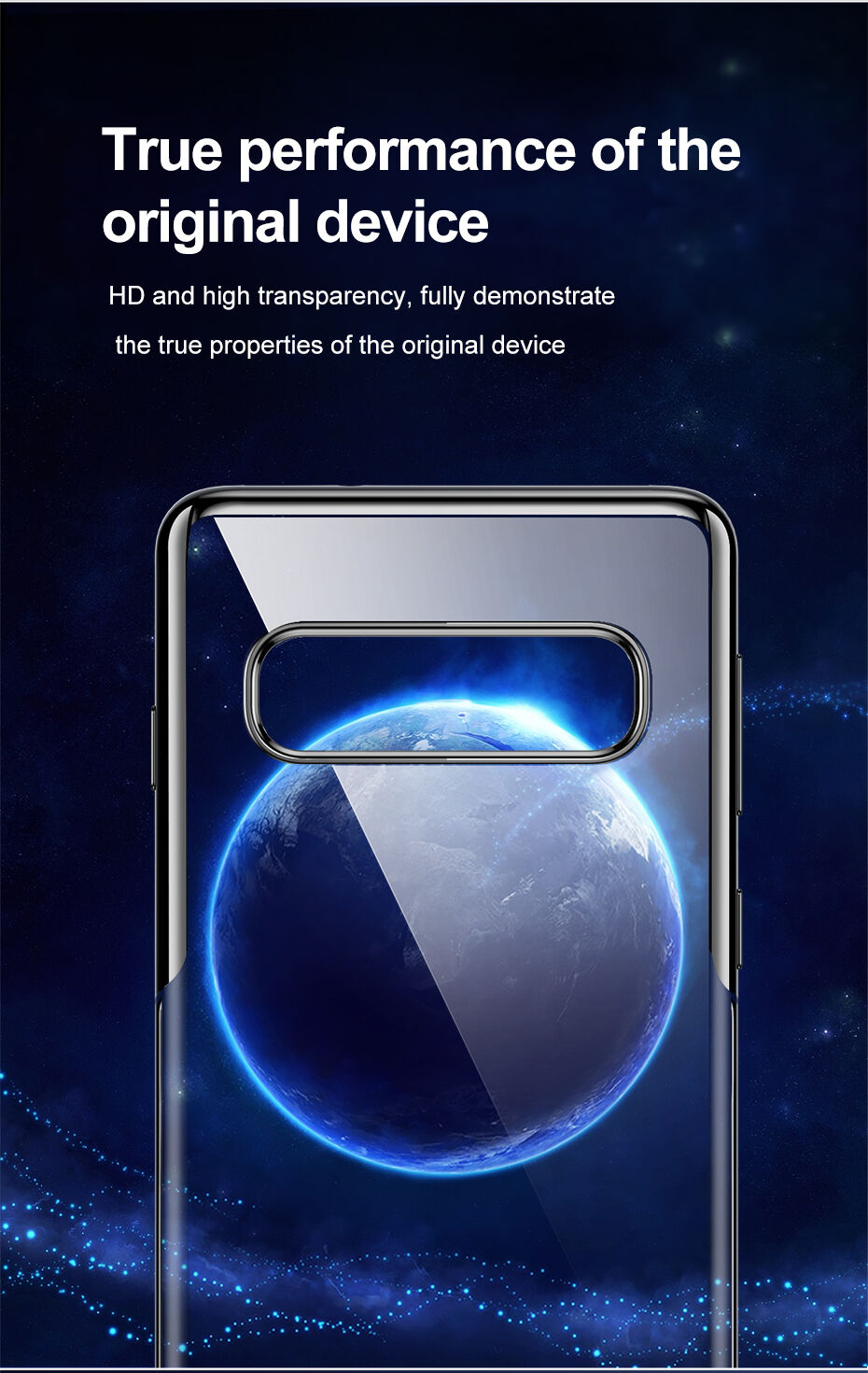 Carcasă Baseus, din plastic transparent, cu ramă, pentru Samsung Galaxy S10 Plus - negru