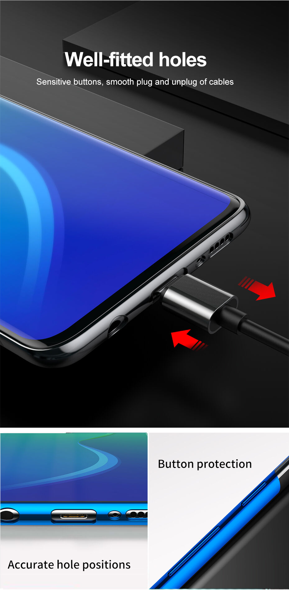 Carcasă Baseus, din plastic transparent, cu ramă, pentru Samsung Galaxy S10 Plus - negru
