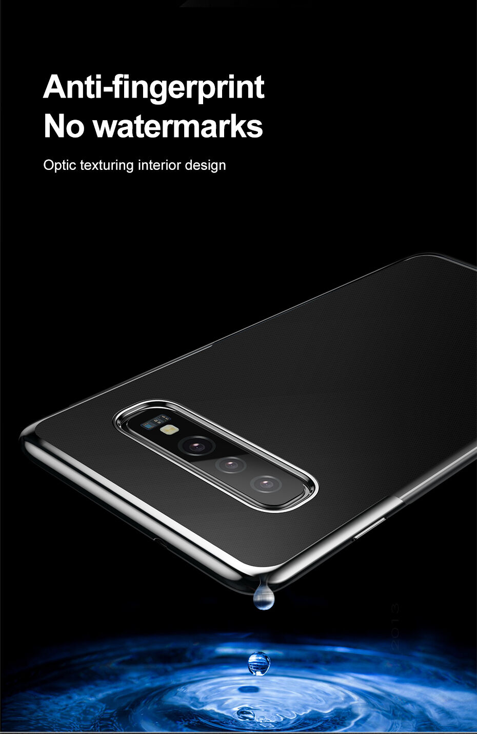 Carcasă Baseus, din plastic transparent, cu ramă, pentru Samsung Galaxy S10 - negru