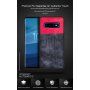 Husă de protecție din piele, cu textură denim, pentru Samsung Galaxy S10 Plus - roșu