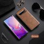 Carcasă X-Level cu suprafață din piele, pentru Samsung Galaxy S10 - negru