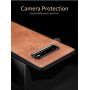 Carcasă X-Level cu suprafață din piele, pentru Samsung Galaxy S10 - maro