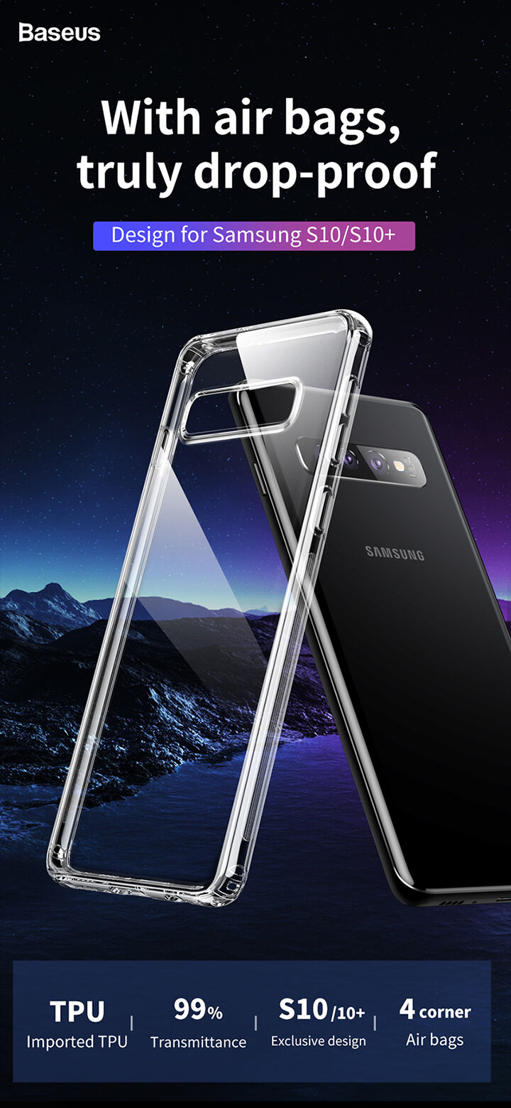 Carcasă de protecție Baseus, din plastic, pentru Samsung Galaxy S10 - transparent