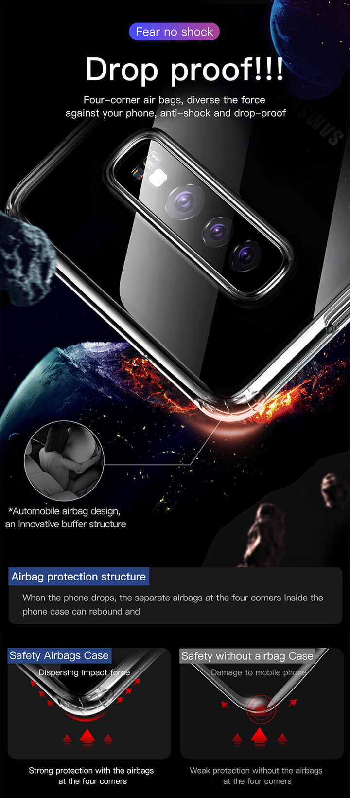 Carcasă de protecție Baseus, din plastic, pentru Samsung Galaxy S10 - transparent