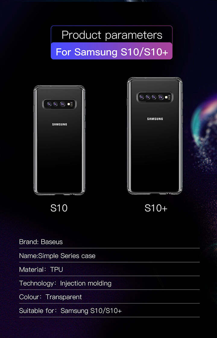Carcasă de protecție Baseus, din plastic, pentru Samsung Galaxy S10 - transparent