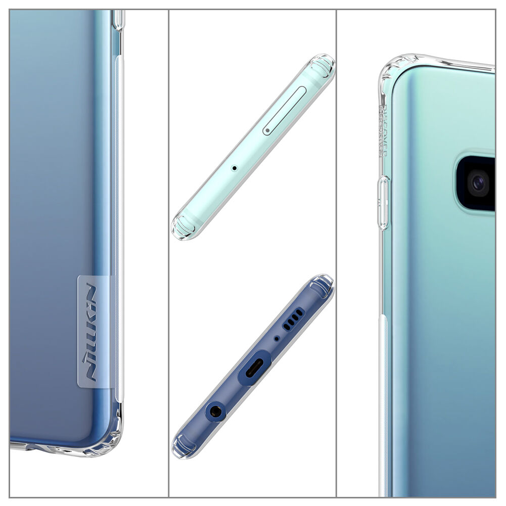 Carcasă Nillkin din plastic moale transparent, pentru Samsung Galaxy S10 - auriu
