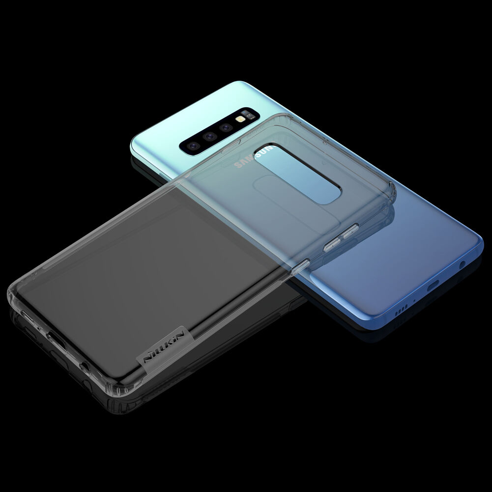 Carcasă Nillkin din plastic moale transparent, pentru Samsung Galaxy S10 - auriu