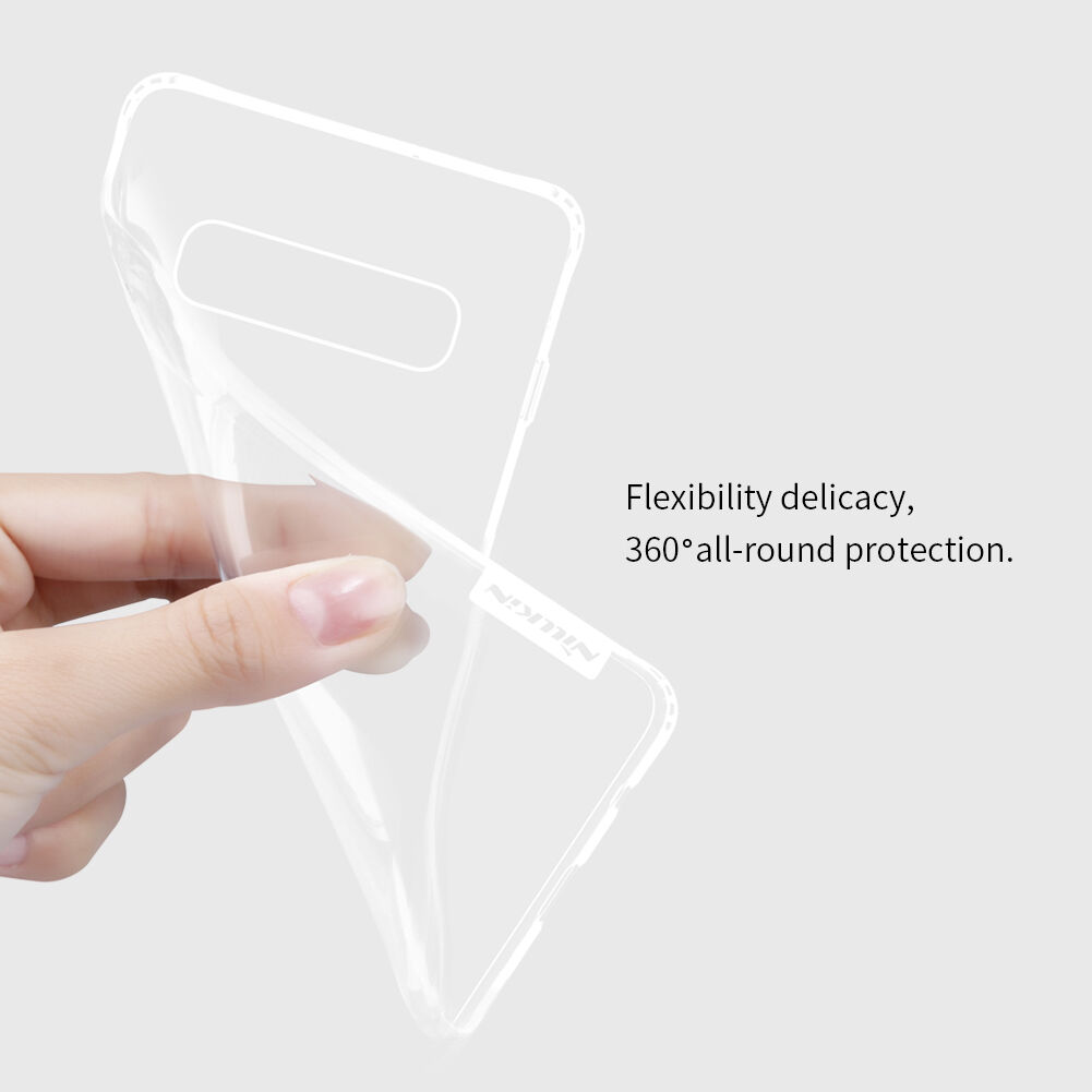 Carcasă Nillkin din plastic moale transparent, pentru Samsung Galaxy S10 - gri