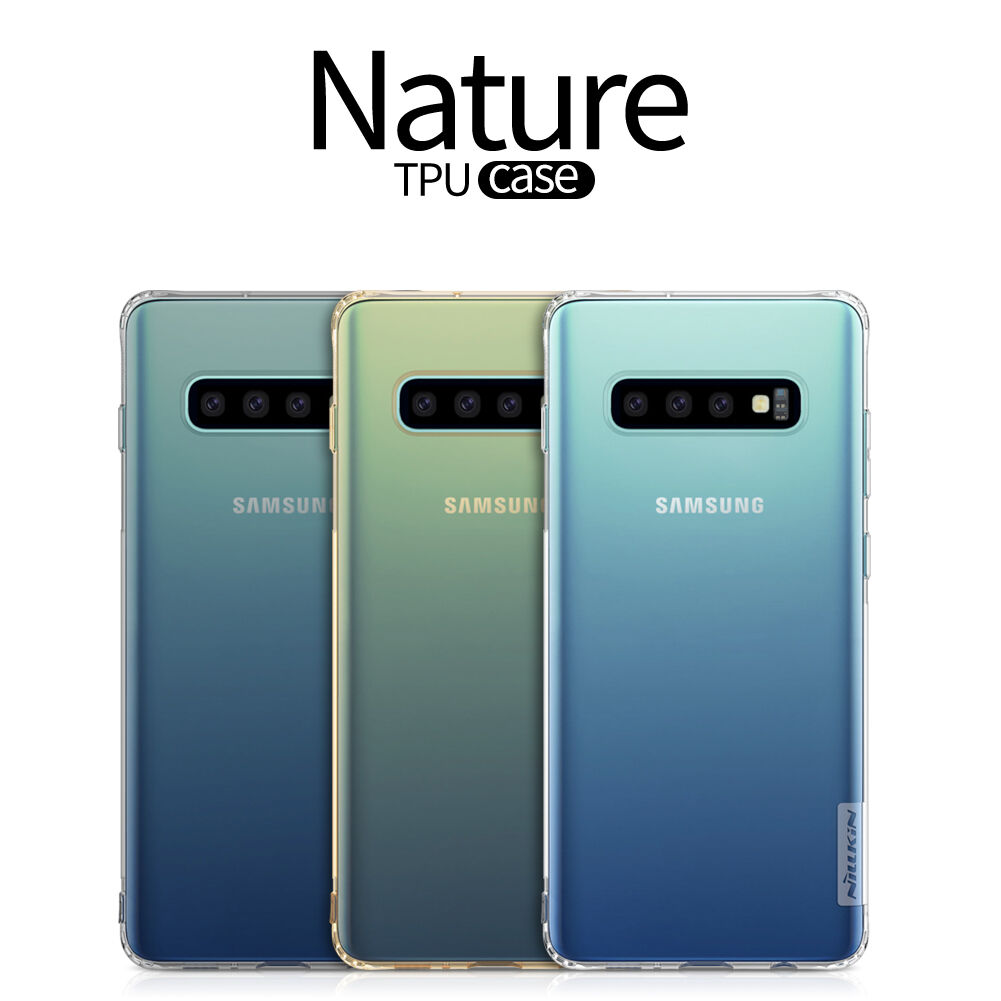 Carcasă Nillkin din plastic moale transparent, pentru Samsung Galaxy S10 - alb