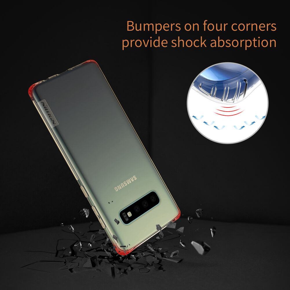 Carcasă Nillkin din plastic moale transparent, pentru Samsung Galaxy S10 - alb