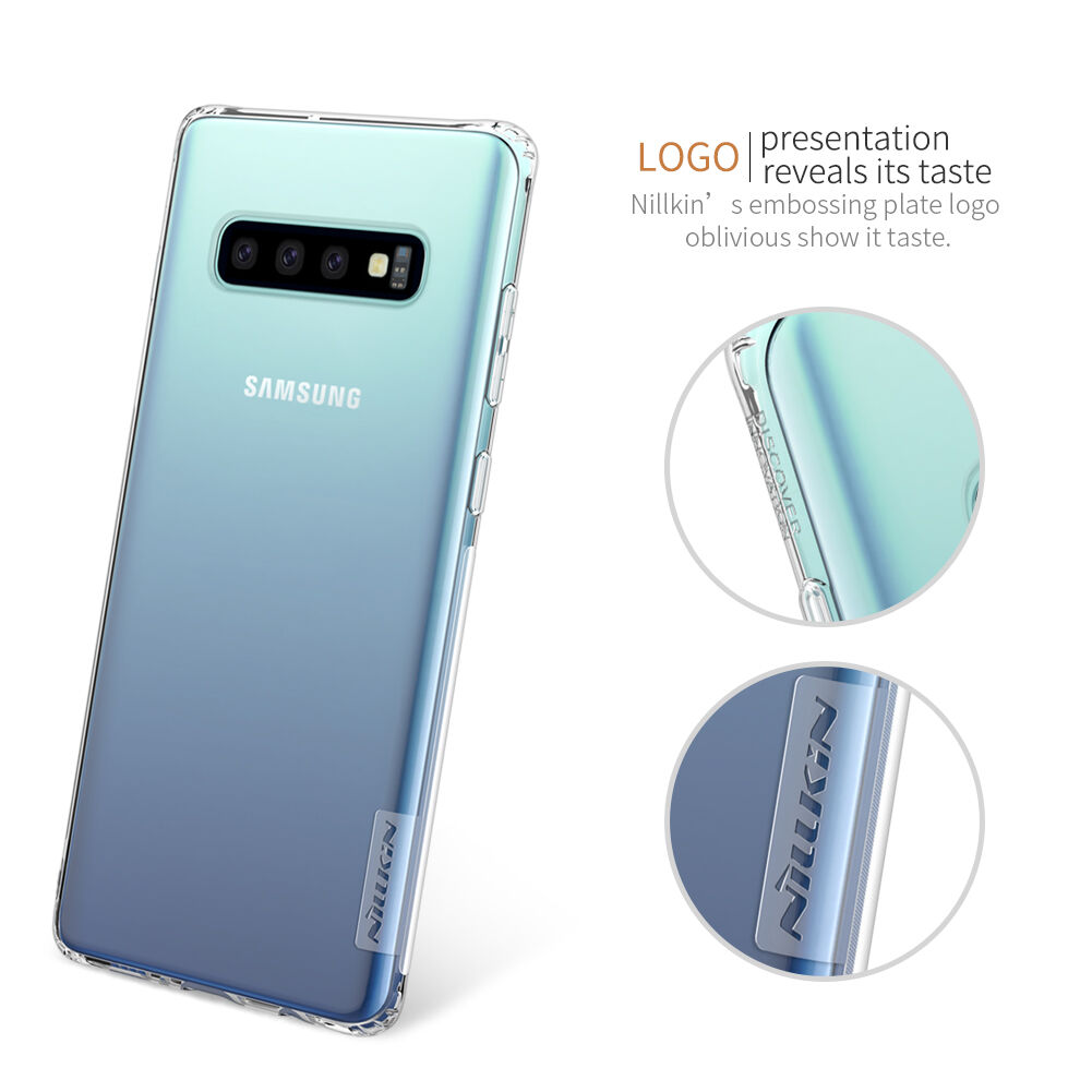 Carcasă Nillkin din plastic moale transparent, pentru Samsung Galaxy S10 - alb