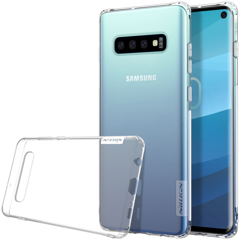 Carcasă Nillkin din plastic moale transparent, pentru Samsung Galaxy S10 - alb
