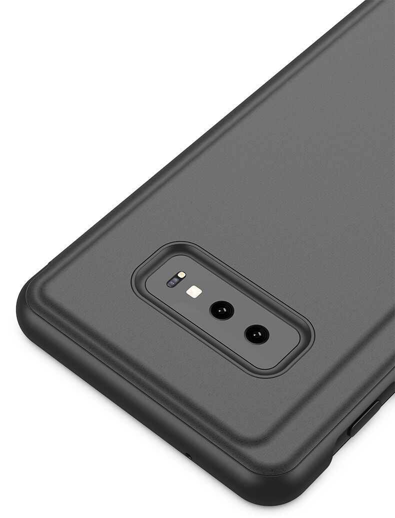 Husă tip oglindă, din piele, pentru Samsung Galaxy S10 - negru Husă tip oglindă, din piele, pentru Samsung Galaxy S10 - negru