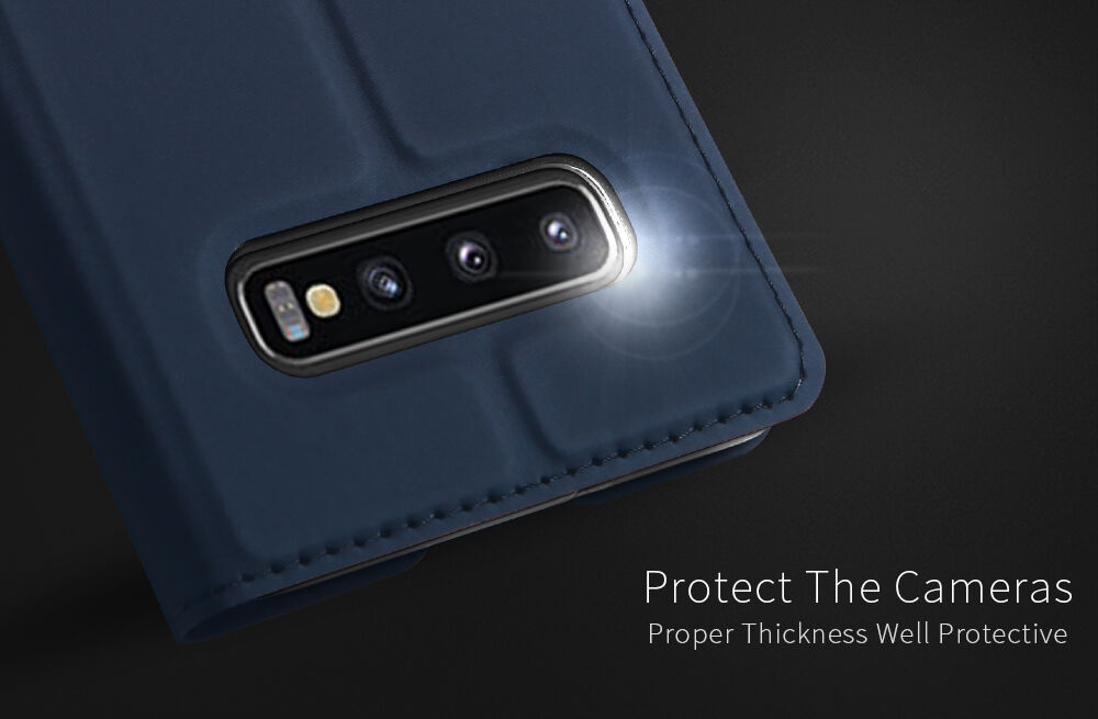 Husă flip Dux Ducis Skin Pro, pentru Samsung Galaxy S10 - albastru închis
