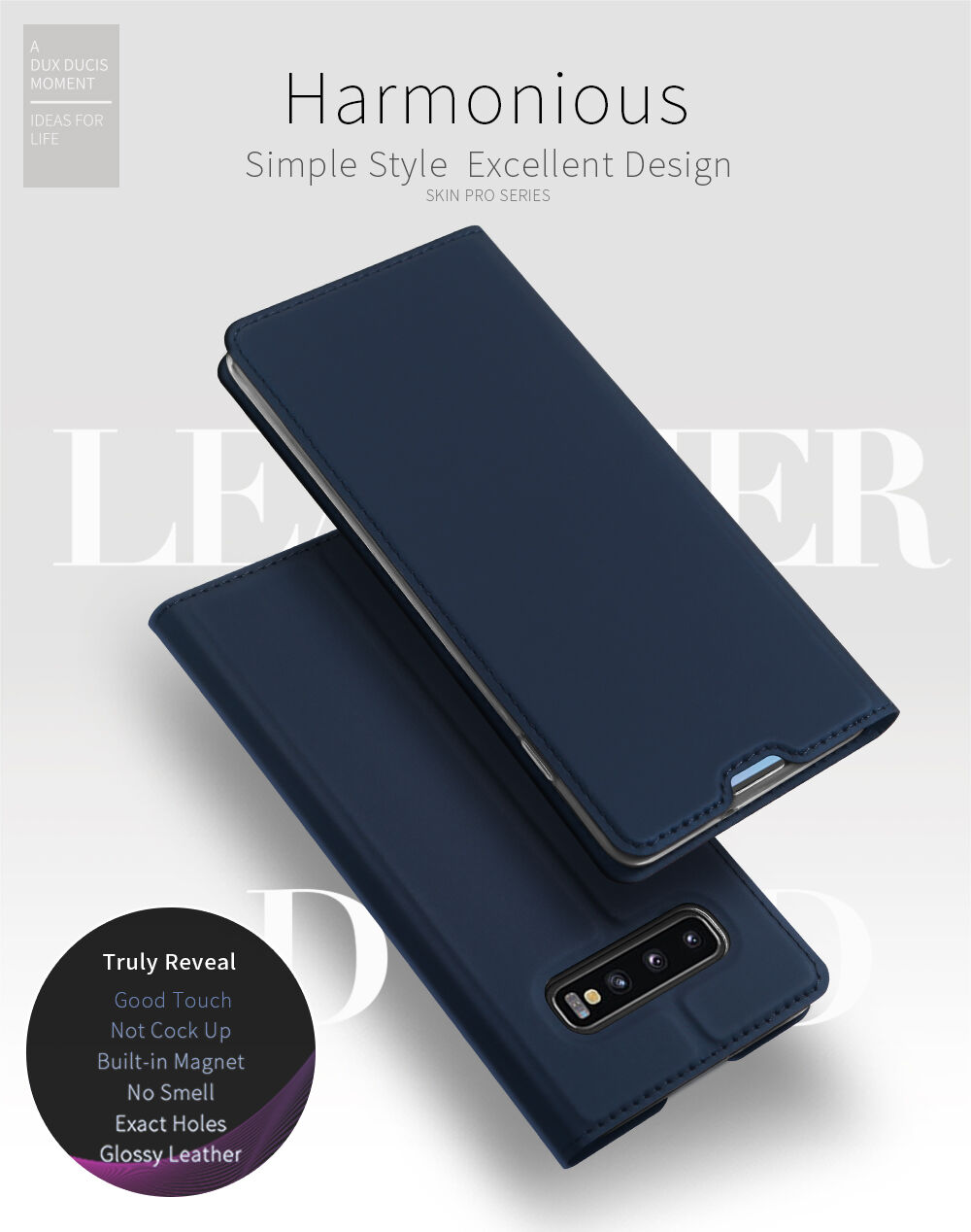 Husă flip Dux Ducis Skin Pro, pentru Samsung Galaxy S10 Plus - negru