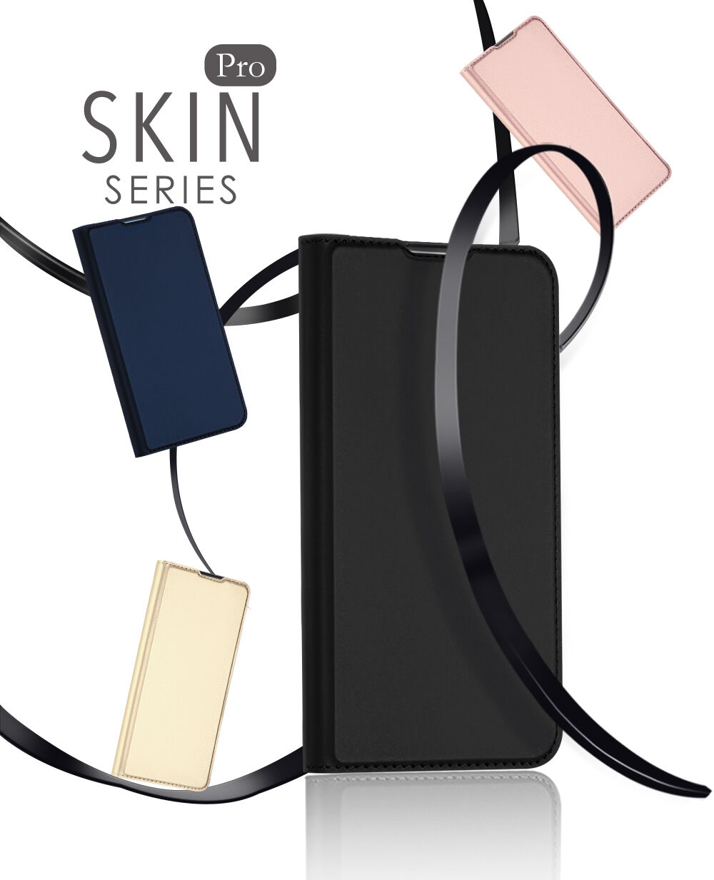 Husă flip Dux Ducis Skin Pro, pentru Samsung Galaxy S10 Plus - negru