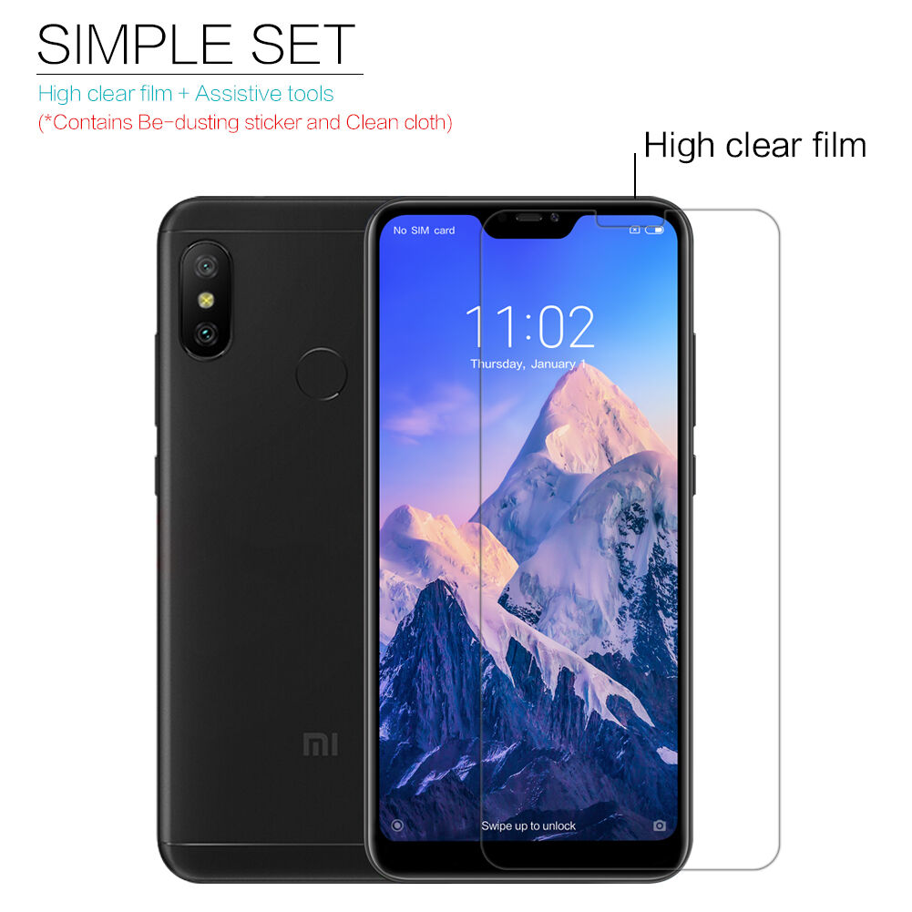 Folie de protecție Nillkin anti-fingerprint, pentru Xiaomi Mi A2 Lite - cristalină