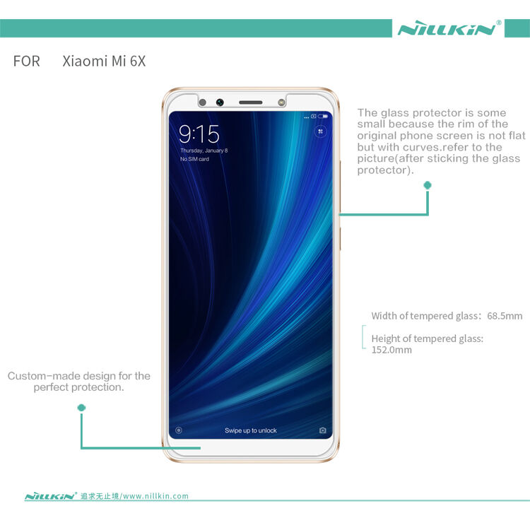 Sticlă durificată super-rezistentă Nillkin, pentru Xiaomi Mi A2- 0,33 mm