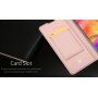 Husă din piele Dux Ducis, cu buzunar de carduri, pentru Xiaomi Redmi Note 7 - auriu