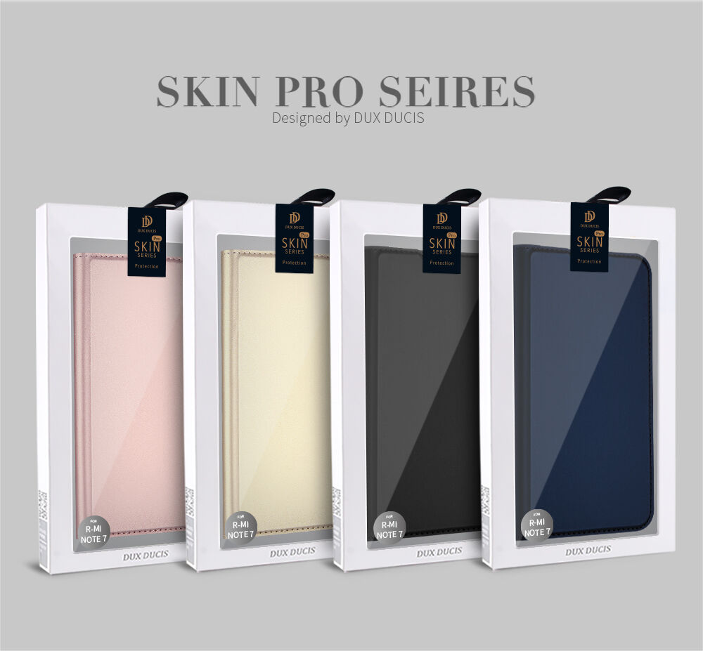 Husă din piele Dux Ducis, cu buzunar de carduri, pentru Xiaomi Redmi Note 7 - auriu Husă din piele Dux Ducis, cu buzunar de carduri, pentru Xiaomi Redmi Note 7 - auriu