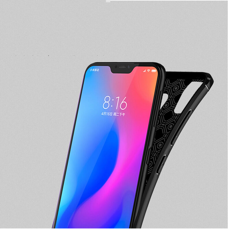 Carcasă cu textură din piele șlefuită, pentru Xiaomi Mi A2 Lite - negru
