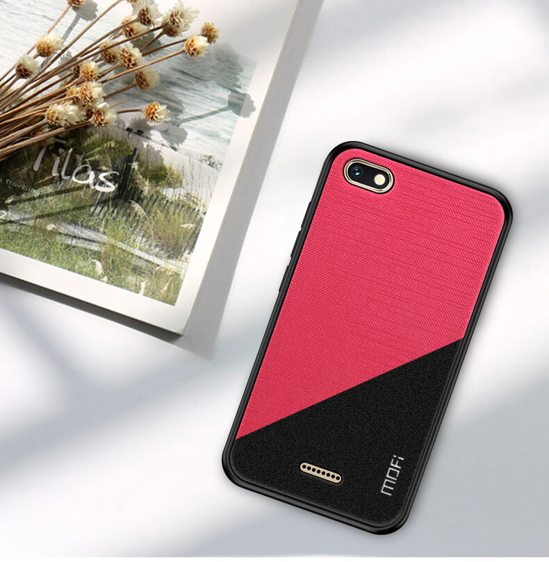 Husă de protecție Mofi, din plastic și textil, pentru Xiaomi Redmi 6 - albastru