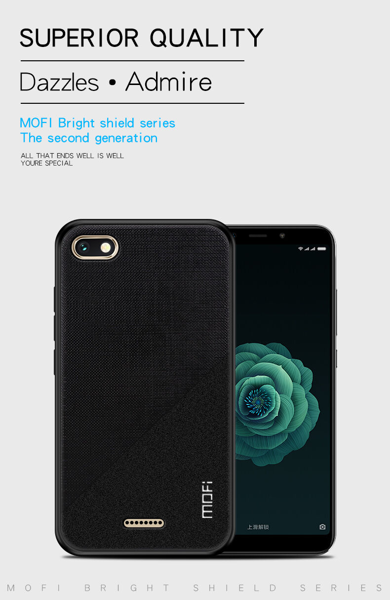 Husă de protecție Mofi, din plastic și textil, pentru Xiaomi Redmi 6 - albastru