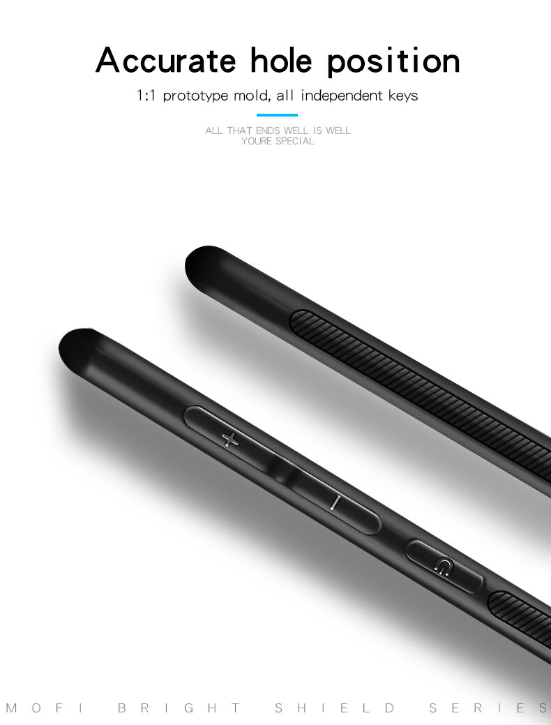 Husă de protecție Mofi, din plastic și textil, pentru Xiaomi Redmi 6 - albastru