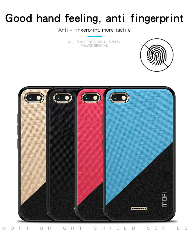 Husă de protecție Mofi, din plastic și textil, pentru Xiaomi Redmi 6 - albastru