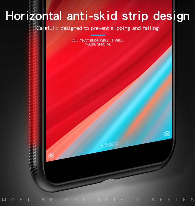 Husă de protecție Mofi, din plastic și textil, pentru Xiaomi Redmi 6 - albastru