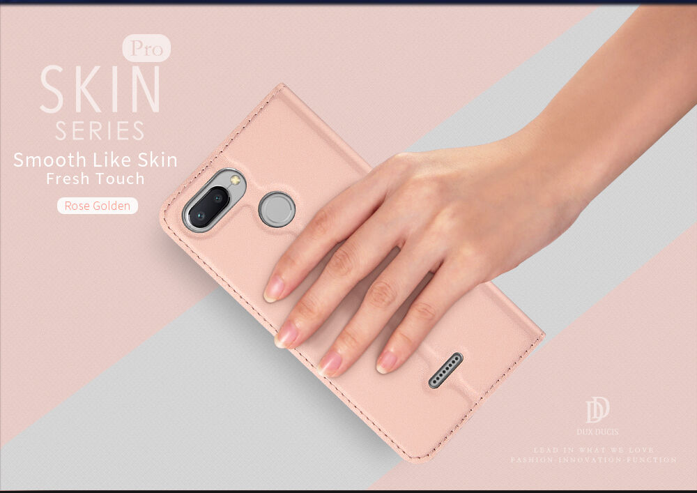 Husă de protecție Dux Ducis, din piele, pentru Xiaomi Redmi 6 - albastru închis