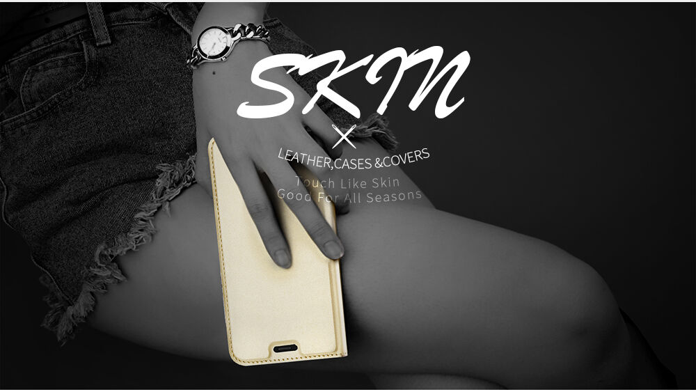 Husă de protecție Dux Ducis, din piele, pentru Xiaomi Redmi 6 - albastru închis