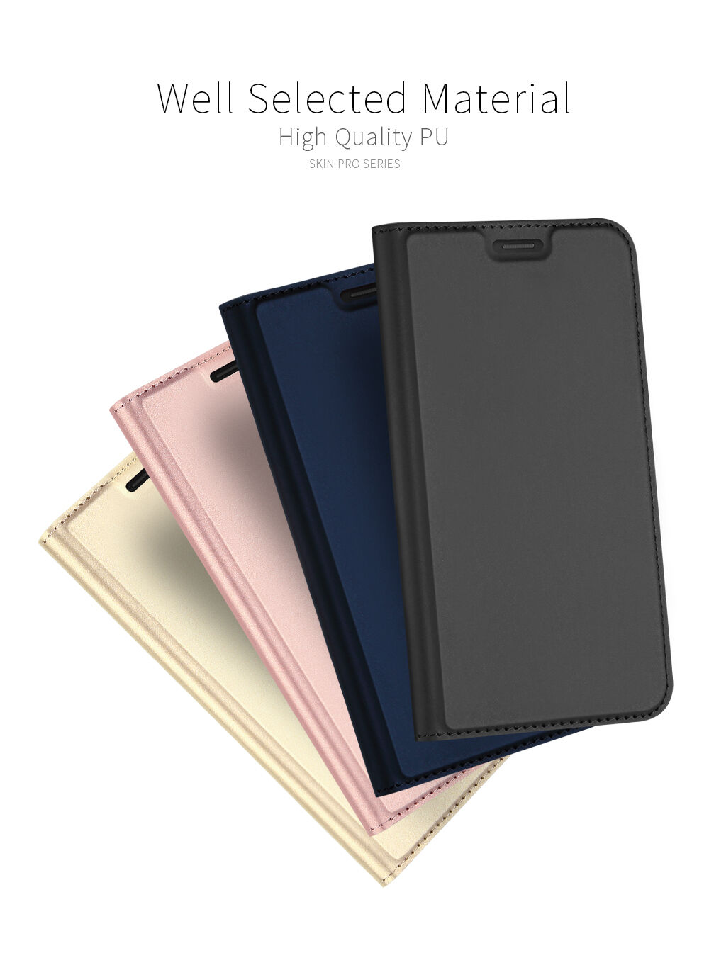 Husă de protecție Dux Ducis, din piele, pentru Xiaomi Redmi 6 - albastru închis