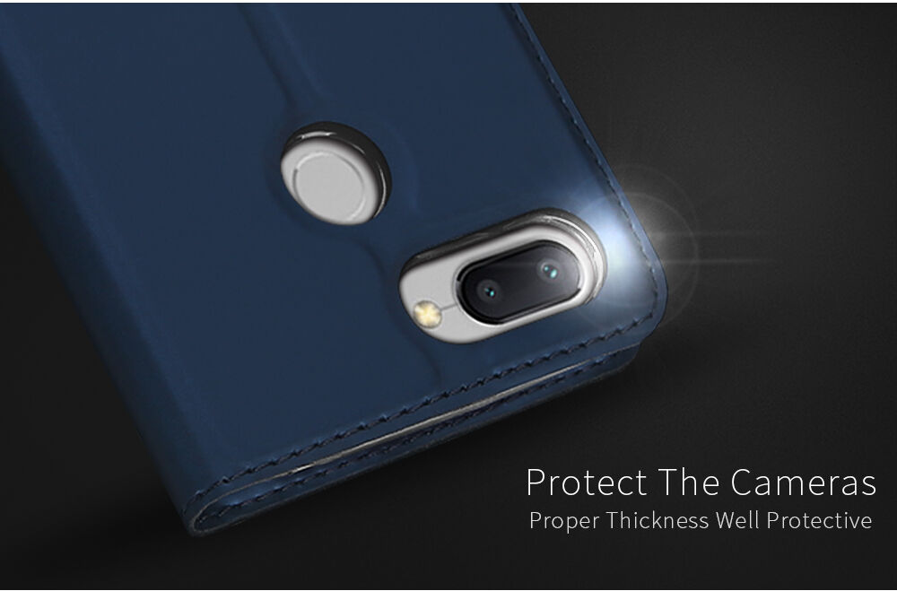 Husă de protecție Dux Ducis, din piele, pentru Xiaomi Redmi 6 - albastru închis
