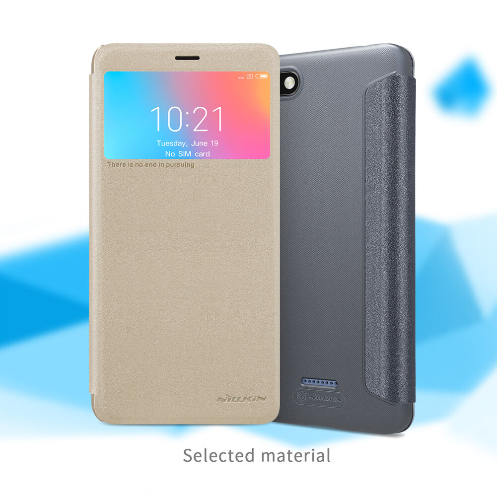 Husă de protecție Nillkin, din piele, cu fereastră, pentru Xiaomi Redmi 6 - gri
