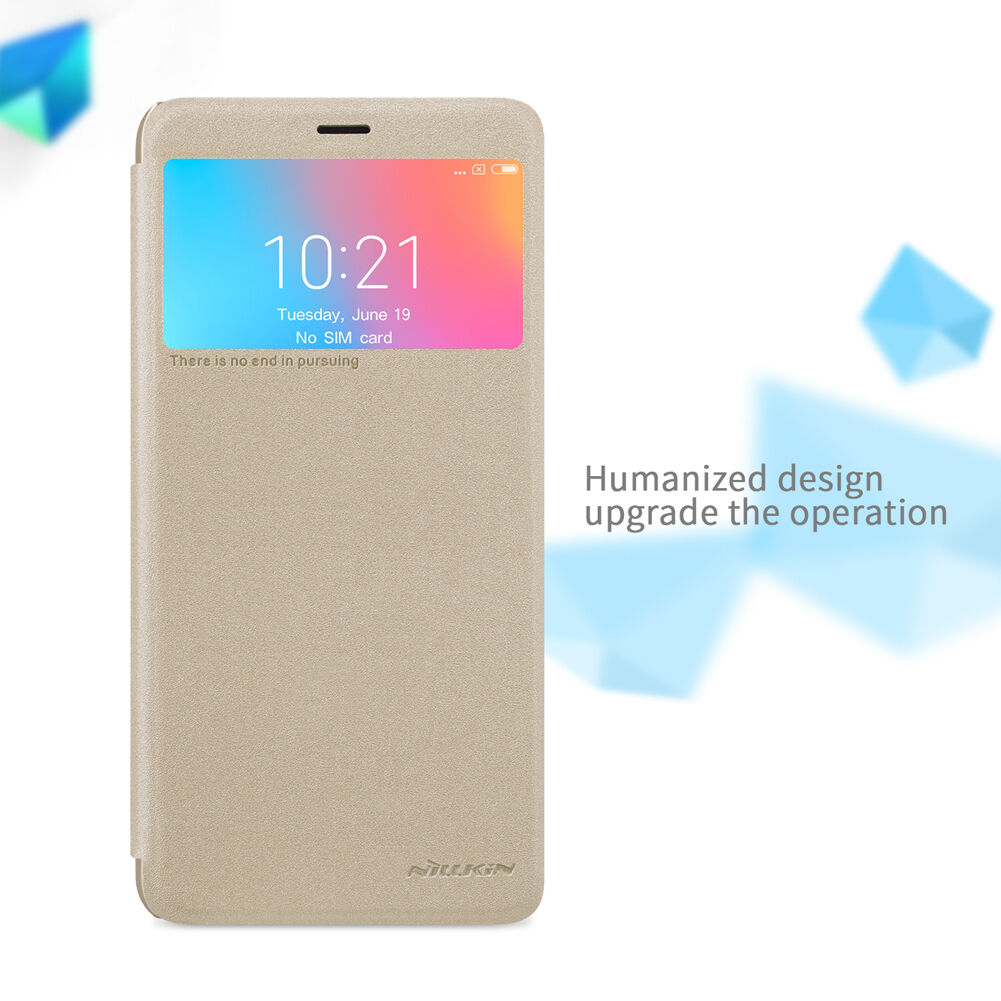 Husă de protecție Nillkin, din piele, cu fereastră, pentru Xiaomi Redmi 6 - gri