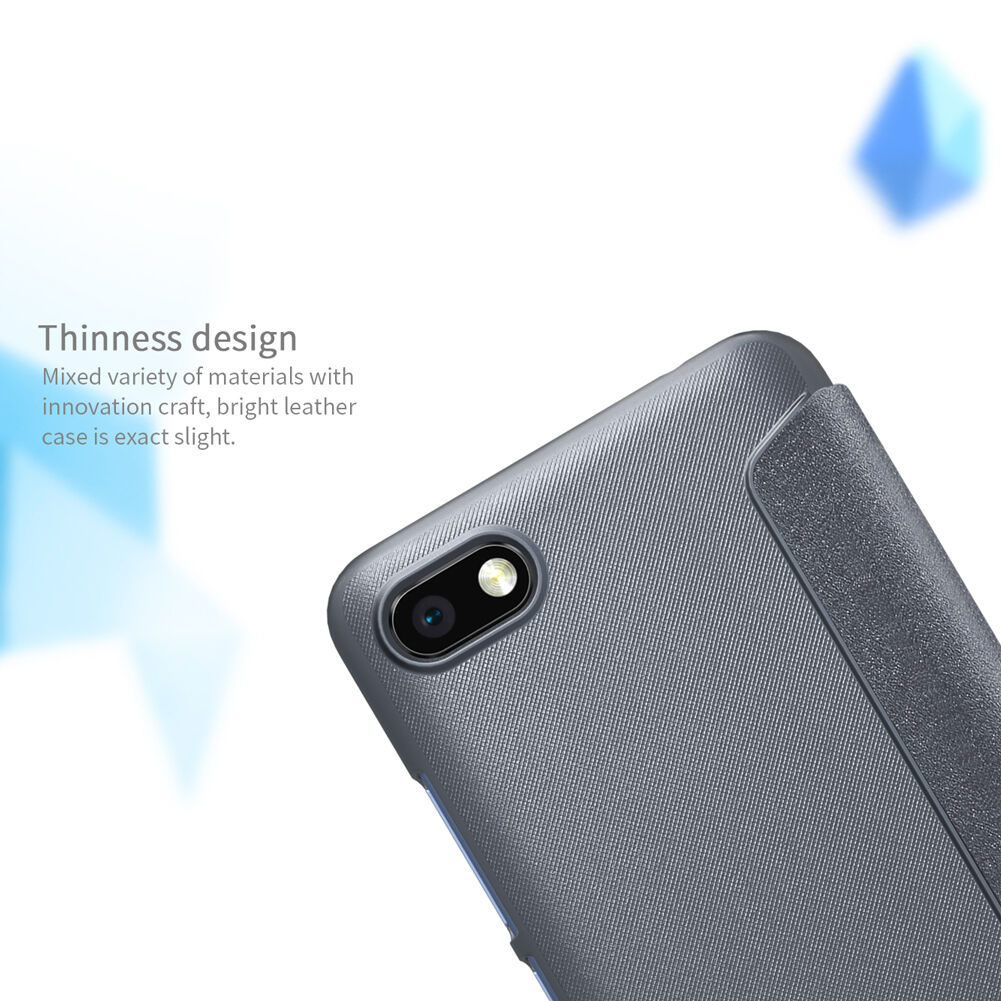 Husă de protecție Nillkin, din piele, cu fereastră, pentru Xiaomi Redmi 6 - gri