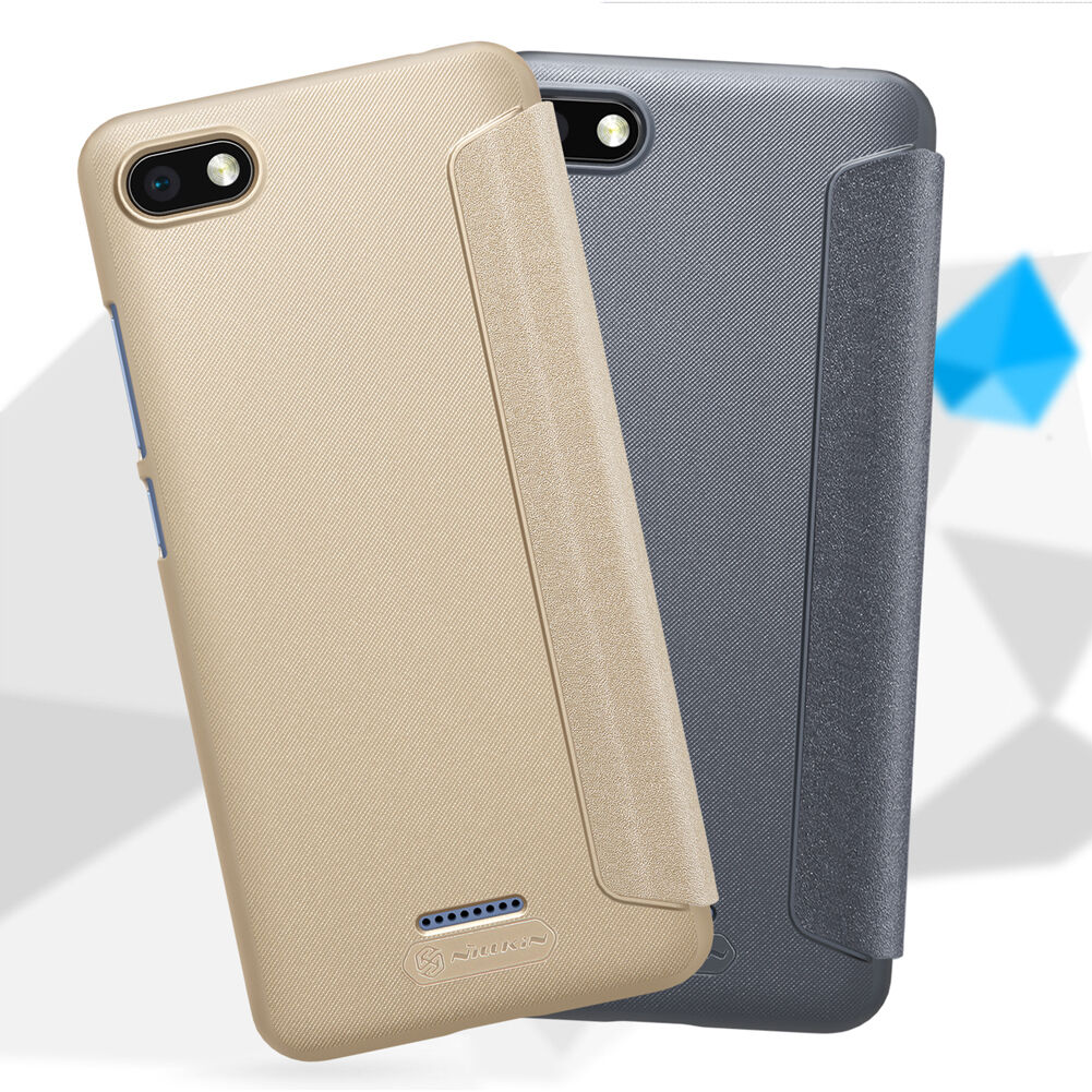 Husă de protecție Nillkin, din piele, cu fereastră, pentru Xiaomi Redmi 6 - gri