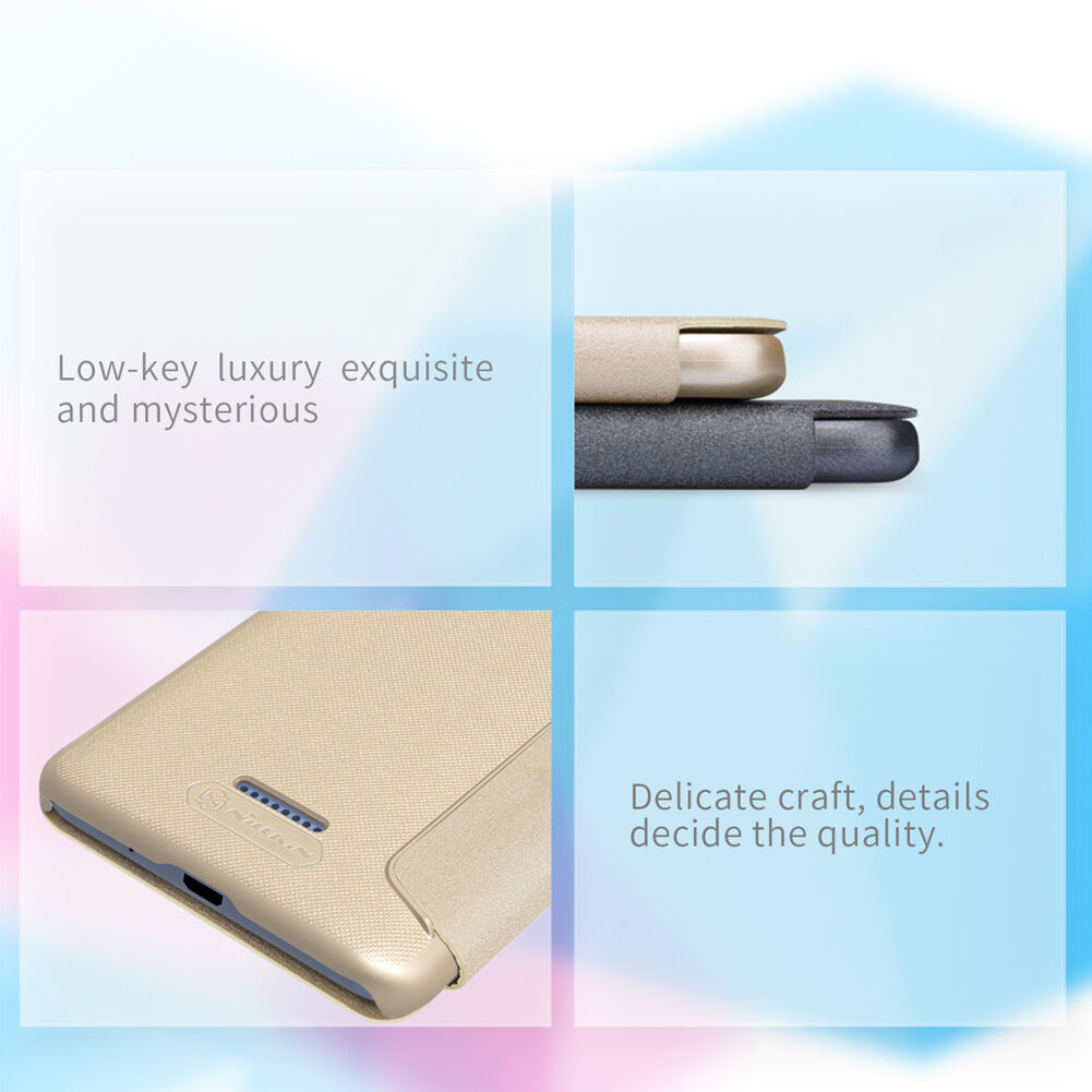 Husă de protecție Nillkin, din piele, cu fereastră, pentru Xiaomi Redmi 6 - gri