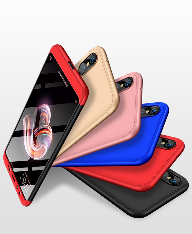 Husă de protecție GKK, de spate și față, pentru Xiaomi Mi A2 - roz-auriu