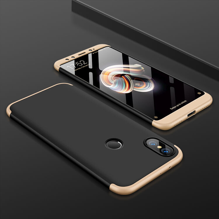 Husă de protecție GKK, de spate și față, pentru Xiaomi Mi A2 - roz-auriu