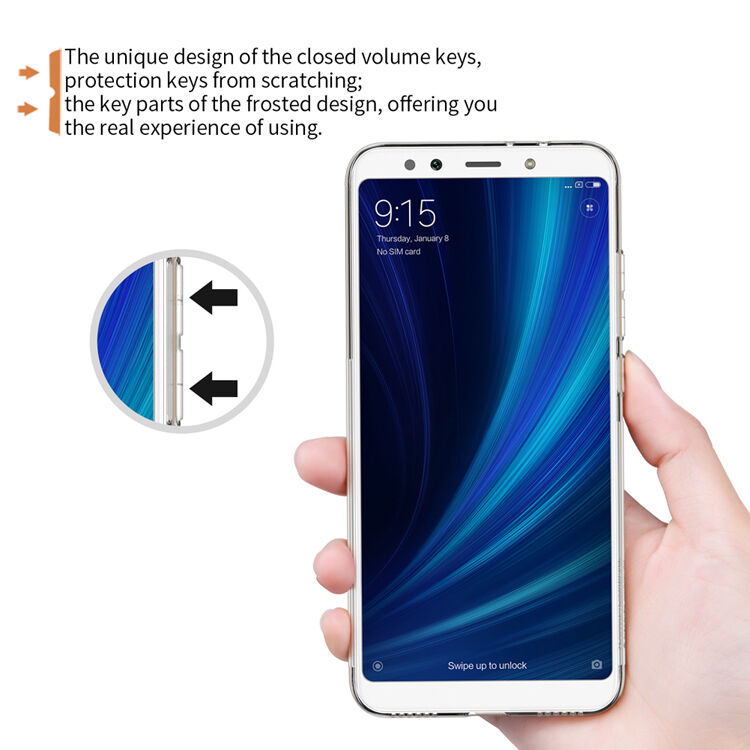Husă de protecție Nillkin, subțire transparentă, pentru Xiaomi Mi A2 - transparent